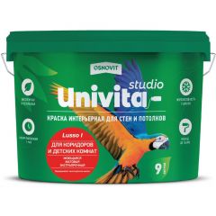 Краска интерьерная для стен и потолков Основит (Osnovit) Унивита Studio Lusso I САс991 М7 моющаяся матовая база А 9 л