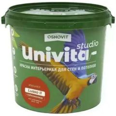 Краска интерьерная для стен и потолков Основит (Osnovit) Унивита Studio Lusso II САс992 СМ3 моющаяся глубокоматовая база А 0.9 л