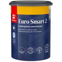 Краска интерьерная Tikkurila Euro Smart 2 для стен и потолка совершенно практичная база А 0,9 л