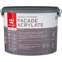 Краска универсальная акрилатная Tikkurila (Тиккурилла) /Tikkivala (Тиккурила/Тиккивала) Facade Acrylate для фасадов и интерьеров влагостойкая моющаяся глубокоматовая база A 9 л