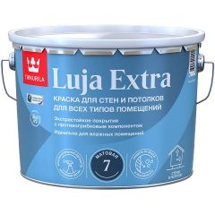 Краска интерьерная Tikkurila/Tikkivala (Тиккурила/Тиккивала) Luja extra 7 для влажных помещений антигрибковая акриловая матовая база A 9 л