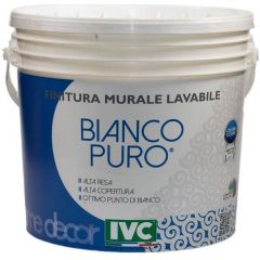 Краска интерьерная IVC (АЙВИСИ) Bianco Puro Base Bianco матовая белоснежнобелая 14 л