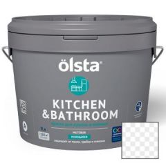 Краска интерьерная Olsta Kitchen and Bathroom C Прозрачная 0,9 л
