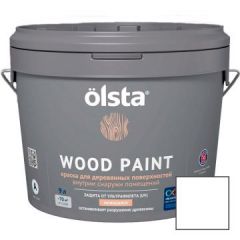 Краска Olsta Wood Paint Белая 2,7 л