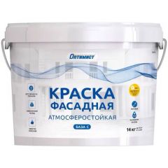 Краска фасадная Оптимист F 301 атмосферстокая матовая база С 14 кг