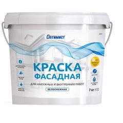 Краска фасадная Оптимист F 311 матовая белоснежная 7 кг