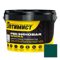 Краска для фасадных и интерьерных работ Оптимист (Optimist) F 310 резиновая матовая зеленая 12 кг