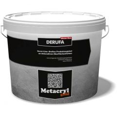 Декоративная кроющая акриловая краска Derufa Metacryl Silver перламутровая с металлизированным эффектом 2,7 кг