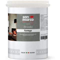 Декоративное покрытие San Marco (Cан Марко) Fontego с песчаным матовым эффектом для внутренних работ Argento (Серебристый) 4 л, R0270070/4