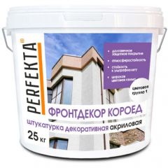 Штукатурка декоративная акриловая Perfekta (Пэрфекта) Фронтдекор Короед 2 мм цветовая группа 1 25 кг