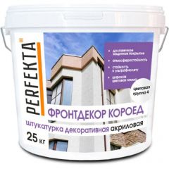Штукатурка декоративная акриловая Perfekta (Пэрфекта) Фронтдекор Короед 2 мм цветовая группа 4 25 кг