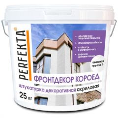 Штукатурка декоративная акриловая Perfekta (Пэрфекта) Фронтдекор Короед 2 мм цветовая группа 5 25 кг