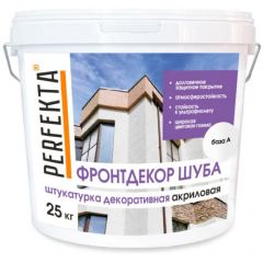 Штукатурка декоративная акриловая Perfekta (Пэрфекта) Фронтдекор Шуба 2 мм База А 25 кг