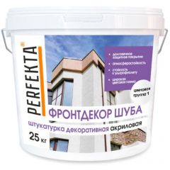Штукатурка декоративная акриловая Perfekta (Пэрфекта) Фронтдекор Шуба 2 мм цветовая группа 1 25 кг