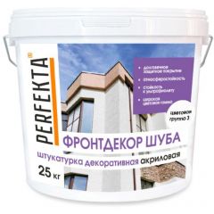 Штукатурка декоративная акриловая Perfekta (Пэрфекта) Фронтдекор Шуба 2 мм цветовая группа 3 25 кг