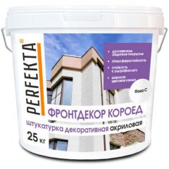 Штукатурка декоративная акриловая Perfekta (Пэрфекта) Фронтдекор Короед 2 мм База С 25 кг