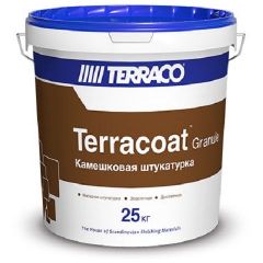 Штукатурка декоративная Terraco (Террако) Terracoat Granule, на акриловой основе с зернистой текстурой типа Шуба, база NP 1,5 мм, 25 кг, 6150025