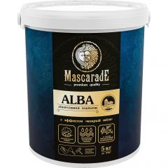 Декоративная шпатлевка Mascarade (Маскарад) Alba, эффект мокрый шелк (AS-001) серебро, 1 кг