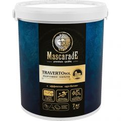 Декоративная штукатурка Mascarade (Маскарад) Traverto Sol, эффект молодой мрамор, карабельная сталь, арт-бетон, 7 кг