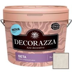 Декоративное покрытие Decorazza (Декоразза) Seta Nova Argento с эффектом натурального шелка (STN 001) 5 л