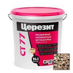 Штукатурка декоративная акриловая Ceresit (Церезит) CT 77 мозаичная Sierra 3 25 кг