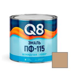 Эмаль алкидная для дерева и металла Formula Q8 ПФ-115 износостойкая глянцевая коричневая 1,9 кг
