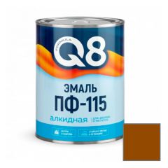 Эмаль алкидная для дерева и металла Formula Q8 ПФ-115 износостойкая глянцевая шоколадная 0,9 кг