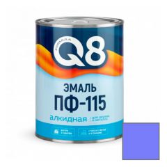 Эмаль алкидная для дерева и металла Formula Q8 ПФ-115 износостойкая глянцевая синяя 0,9 кг