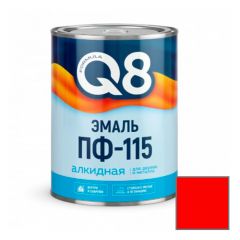 Эмаль алкидная для дерева и металла Formula Q8 ПФ-115 износостойкая глянцевая вишневая 0,9 кг