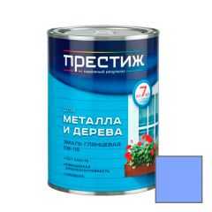 Эмаль алкидная для дерева и металла Престиж Standart ПФ-115 атмосферостойкая голубая 0,9 кг