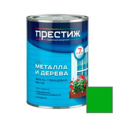Эмаль алкидная для дерева и металла Престиж Standart ПФ-115 атмосферостойкая парижская зелень 0,9 кг