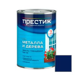 Эмаль алкидная для дерева и металла Престиж Standart ПФ-115 атмосферостойкая синяя 0,9 кг