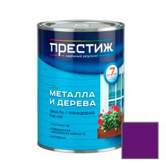 Эмаль алкидная для дерева и металла Престиж (Prestige) Standart ПФ-115 атмосферостойкая сирень 0,9 кг