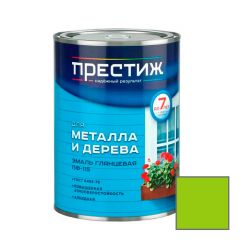 Эмаль алкидная для дерева и металла Престиж Standart ПФ-115 атмосферостойкая салатная 0,9 кг