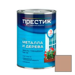 Эмаль алкидная для дерева и металла Престиж Standart ПФ-115 атмосферостойкая бежевая 0,9 кг