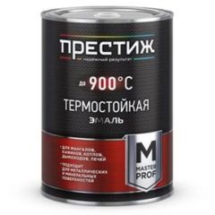 Эмаль акриловая для каминов и печей Престиж термостойкая до 900° матовая белая 0,8 кг