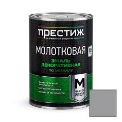 Эмаль декоративная по металлу Престиж с молотковым эффектом Серебристая 0,8 кг
