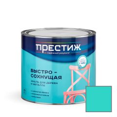 Эмаль акриловая для дерева и металла Престиж полуглянцевая бирюзовая 1,9 кг