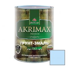 Грунт-эмаль алкидная Akrimax Premium быстросохнущая по ржавчине матовая голубая 1,7 кг