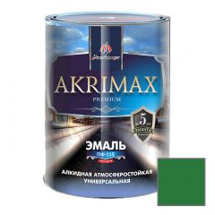 Эмаль алкидная Akrimax Premium ПФ-115 Зеленая 0,8 кг