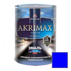 Эмаль алкидная Akrimax Premium ПФ-115 Синяя 1,7 кг