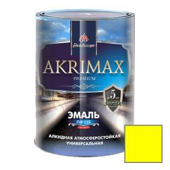 Эмаль алкидная Akrimax Premium ПФ-115 Желтая 0,8 кг