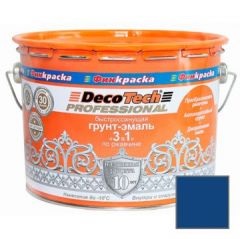 Грунт-эмаль по ржавчине Decotech Professional 3 в 1 Синий RAL 5005 10 л