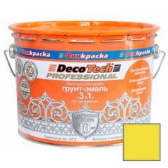 Грунт-эмаль по ржавчине Decotech Professional 3 в 1 Ярко-желтый RAL 1021 10 л