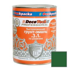 Грунт-эмаль по ржавчине Decotech Professional 3 в 1 Зеленый RAL 6005 0,8 л