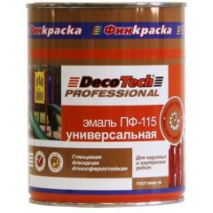Эмаль алкидная Decotech Professional ПФ-115 Серая RAL 7040 глянцевая 0,9 кг