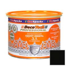 Грунт-эмаль по ржавчине Decotech Professional 3 в 1 Черный RAL 9005 2,2 л