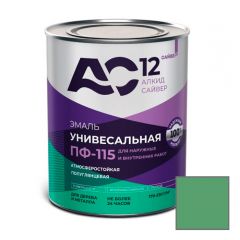 Эмаль алкидная Сайвер ПФ-115 АС12 универсальная полуглянцевая фисташковая 0,8 кг