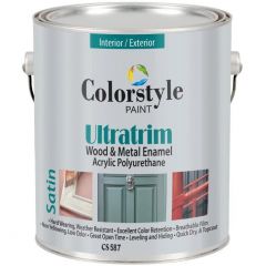 Эмаль акриловая Colorstyle Acrylic Polyurethane Wood & Metal Enamel Satin CS587 по дереву и металлу сатин белая 0,75 л