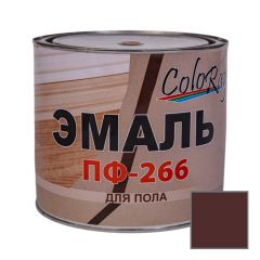 Эмаль ColoRay ПФ-266 для пола красно-коричневая 0,9 кг